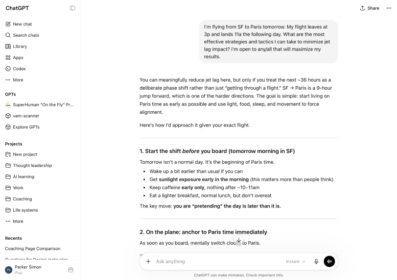 ChatGPT screenshot
